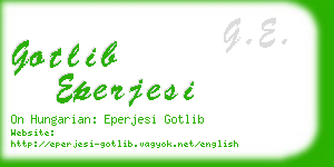 gotlib eperjesi business card